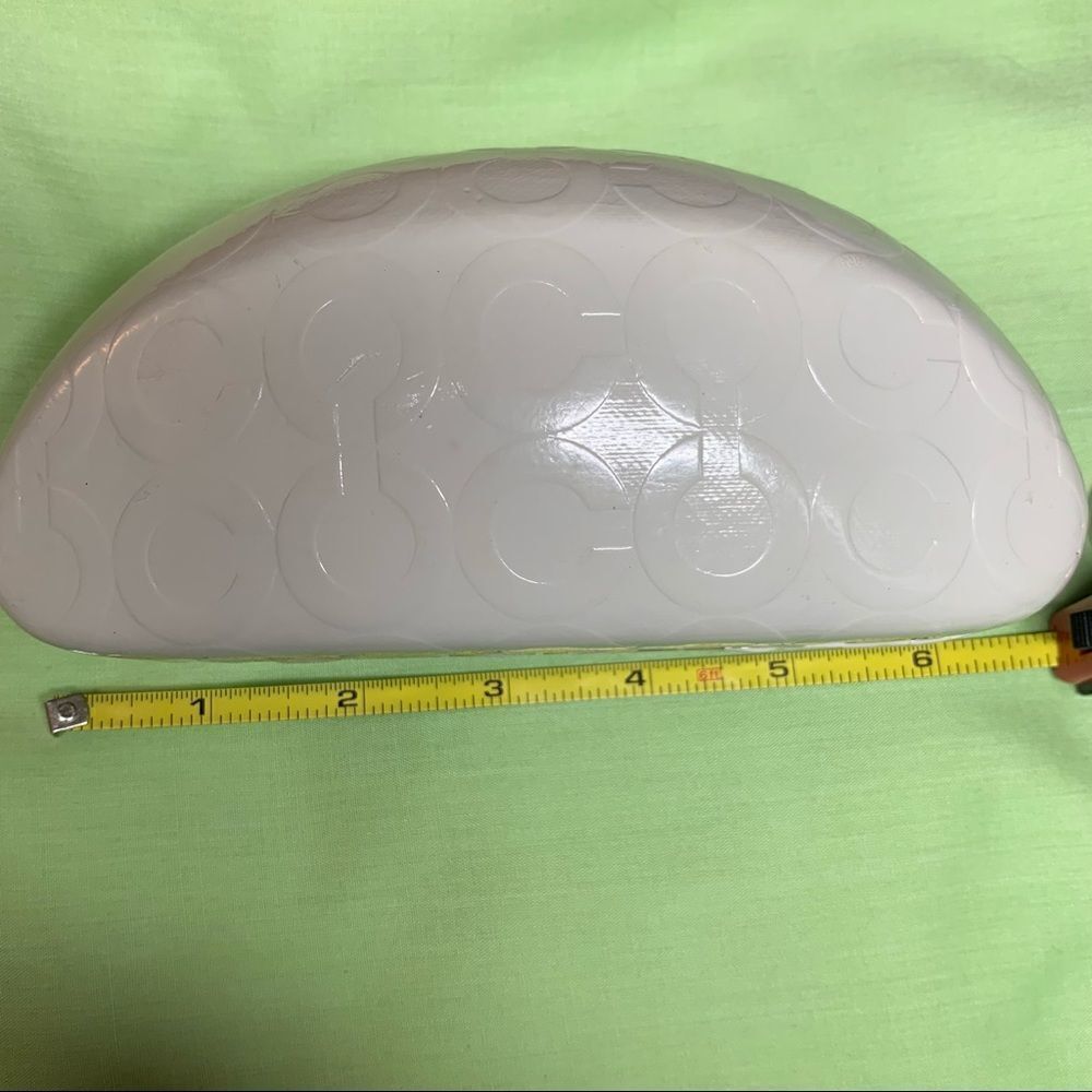 Coach White Vinyl Sunglasses Case - Picture 4 of 7